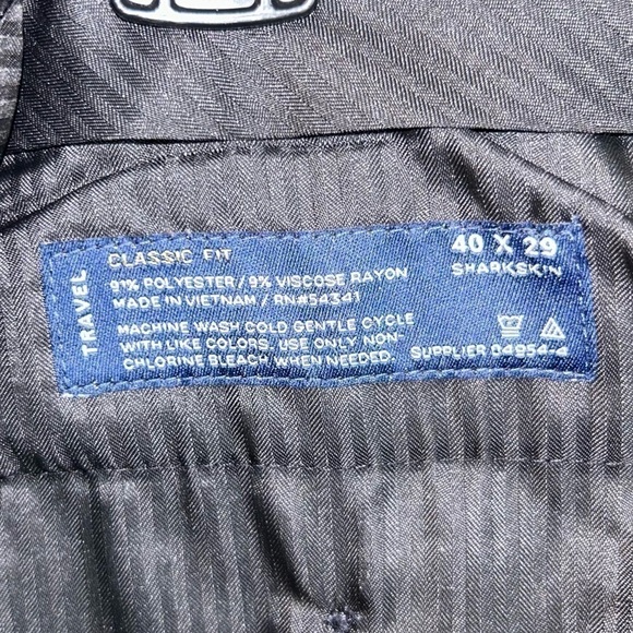 Stafford Dress Pants Slacks Traveler Classic Relaxed Fit Sharkskin Trouser Pants - Picture 9 of 9